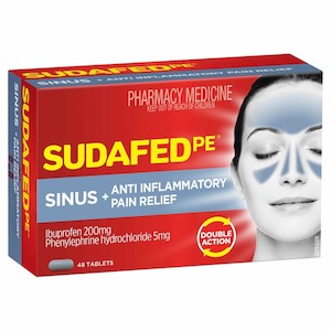 Nasal Medicines: Sudafed PE Sinus/Anti-Inflammatory 48s
