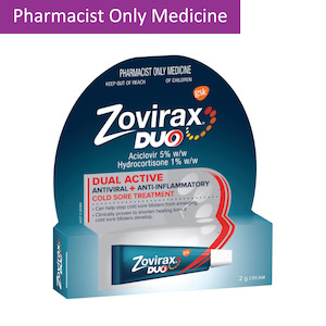 Mouth Treatments Cold Sores: Zovirax Duo Cold Sore Treatment Cream 2g (PHARMACIST ONLY MEDICINE)