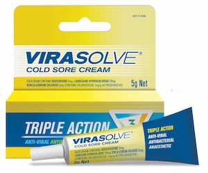 Mouth Treatments Cold Sores: Virasolve Cold Sore Cream 5g