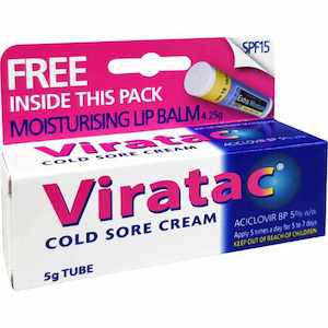 Mouth Treatments Cold Sores: Viratac Cold Sore Cream 5g
