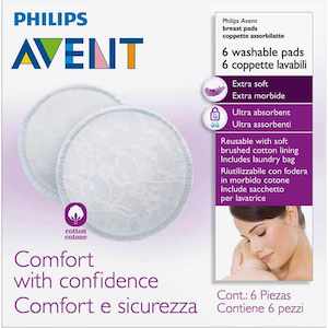 Nursing Pads Breast Care: Philips Avent Washable Breast Pads 6pk
