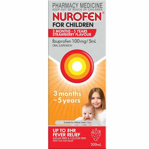 Pain Relief: Nurofen For Children 3 Months - 5 Years Strawberry 200ml