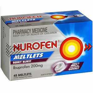 Pain Relief: Nurofen Meltlets Berry Burst 200mg 48s