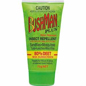 Sun Travel Insect Repellents: Bushman Plus Dry Gel 80% Deet with Sunscreen 75g
