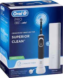 Toothbrushes: Oral B Pro 100 Deep Clean Electric Toothbrush Midnight Black