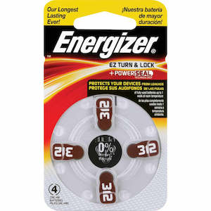 Batteries: Energizer Battery H/Aid AZ312 4pk