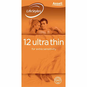 Ansell: Ansell Lifestyles Ultra Thin Condoms 12pk