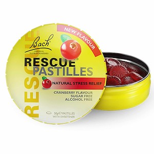 Bach: Bach Rescue Remedy Pastilles Cranberry 50g