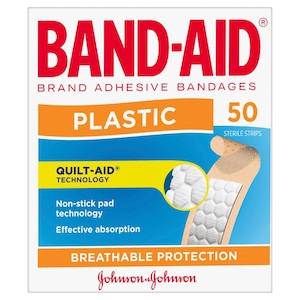 Band-Aid Plastic Strips 50pk