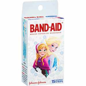 Band-Aid Brand Adhesive Bandages Disney Frozen Waterproof Strips 15s
