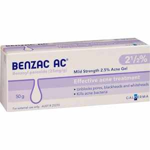 Benzac: AC Gel 2.5% 50g