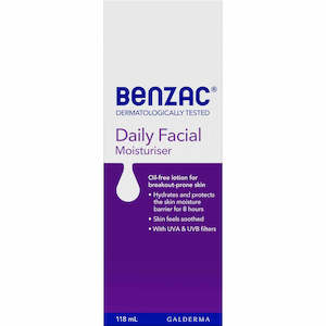 Benzac: Benzac Daily Facial Moisturiser 118ml