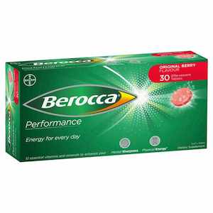 Berocca Performance Effervescent Tablets Original Berry 30s