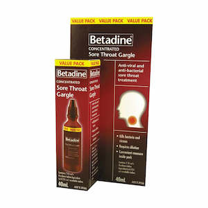 Betadine: Betadine Concentrated Sore Throat Gargle 40ml