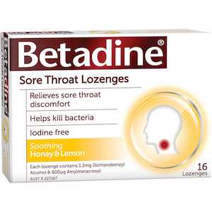 Betadine: Betadine Honey & Lemon Lozenges 16s