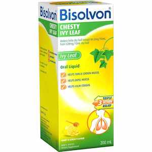 Bisolvon Chesty Ivy Leaf Honey & Lemon Liquid 200ml