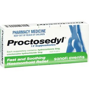 Medicines Digestive Health: Proctosedyl 5mg Suppositories 12s