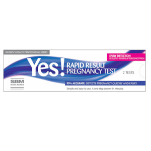 SBM Yes Pregnancy Test 2pk