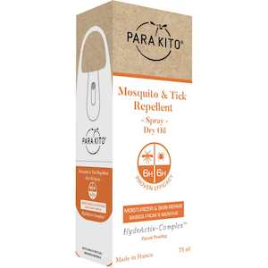Sun Protection Tanning Insect Repellents: Para'Kito Protection Dry Oil Spray 75ml