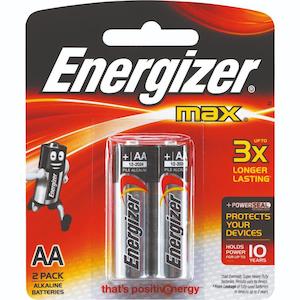 Batteries: Energizer E91BP2 AA 2pk