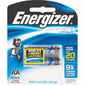 Batteries: Energizer E2 Lithium L91BP2 AA 2pk