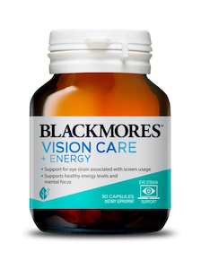 Blackmores Vision Care + Energy Capsules 30s