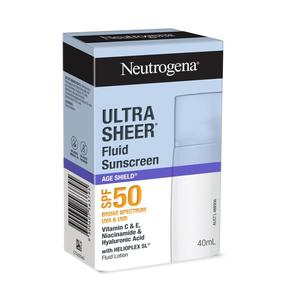 Sun Protection Tanning Sun Protection: Neutrogena Ultra Sheer Age Shield SPF50 40ml