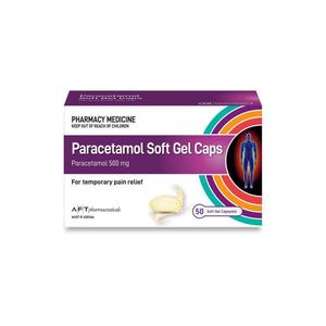 Aft: AFT Paracetamol Soft Gel Caps 500mg 50s