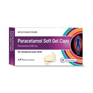 AFT Paracetamol Soft Gel Caps 500mg 20s