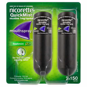 Nicorette Quickmist Freshmint Duo 150 Sprays 2pk