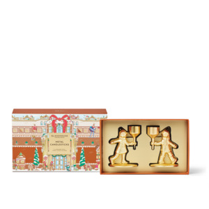 Home Fragrance Gift Sets: Glasshouse Metal Candlesticks Pair 2pcs