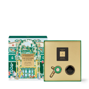 Home Fragrance Gift Sets: Glasshouse Car Diffuser and Key Ring Gift Set 3pcs