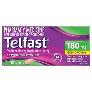 Telfast 180mg Tablets 10s