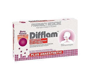 Respiratory Allergies: Difflam Plus Anaesthetic Berry Lozenge 16 Pack