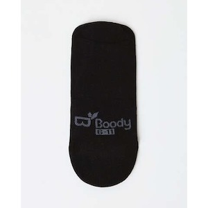 Boody Mens: Boody Men'S Invisible Socks - Black 6-11