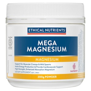 Ethical Nutrients Megazorb Mega Magnesium Powder 200G - Raspberry
