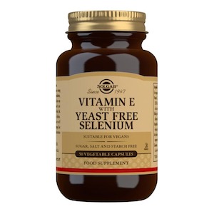 Solgar Vitamin E Yeast Free & Selenium 50 Capsules