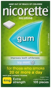 Smoking Cessation: Nicorette Gum Icy Mint 4Mg 105