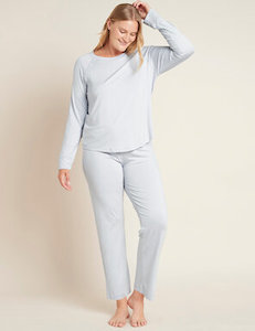 Boody Lounge Sleep Wear: Boody Women'S Goodnight Raglan Super Sleep Top - Dove / Xs
