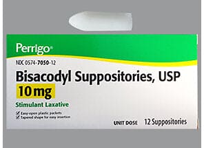 Digestion Tummy: Bisacodyl Suppositories 10Mg
