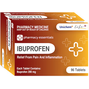 Ibuprofen 200mg 96 Tablets Pharmacy Essentials