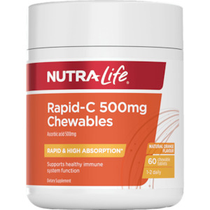 Nutra Life: NutraLife Rapid-C 500Mg 60 Chewables Tablets