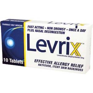 Allergy Hayfever: Levrix 10 Tabs