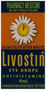 Allergy Hayfever: Livostin Allergy Eye Drops 4Ml