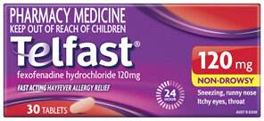 Telfast 120Mg 30 Tablets
