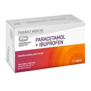 Pain Relief: Paracetamol + Ibuprofen 72 Tablets Pharmacy Essentials