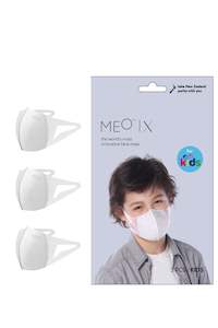 Masks Essentials And Hygiene: MEO X Kids Face Mask Disposable White 3 Pack