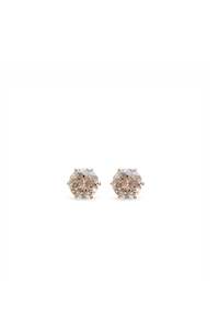 Clearance 1: EarSense CH253 Rose Gold Crystal Circle Stud Earrings