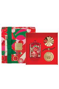 Glasshouse Fragrances: GLASSHOUSE FRAGRANCES Kyoto in Bloom Soy Candle & Spinning Carousel Gift Set