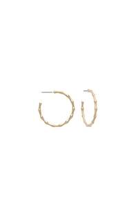EarSense Bamboo Hoop Gold 32mm